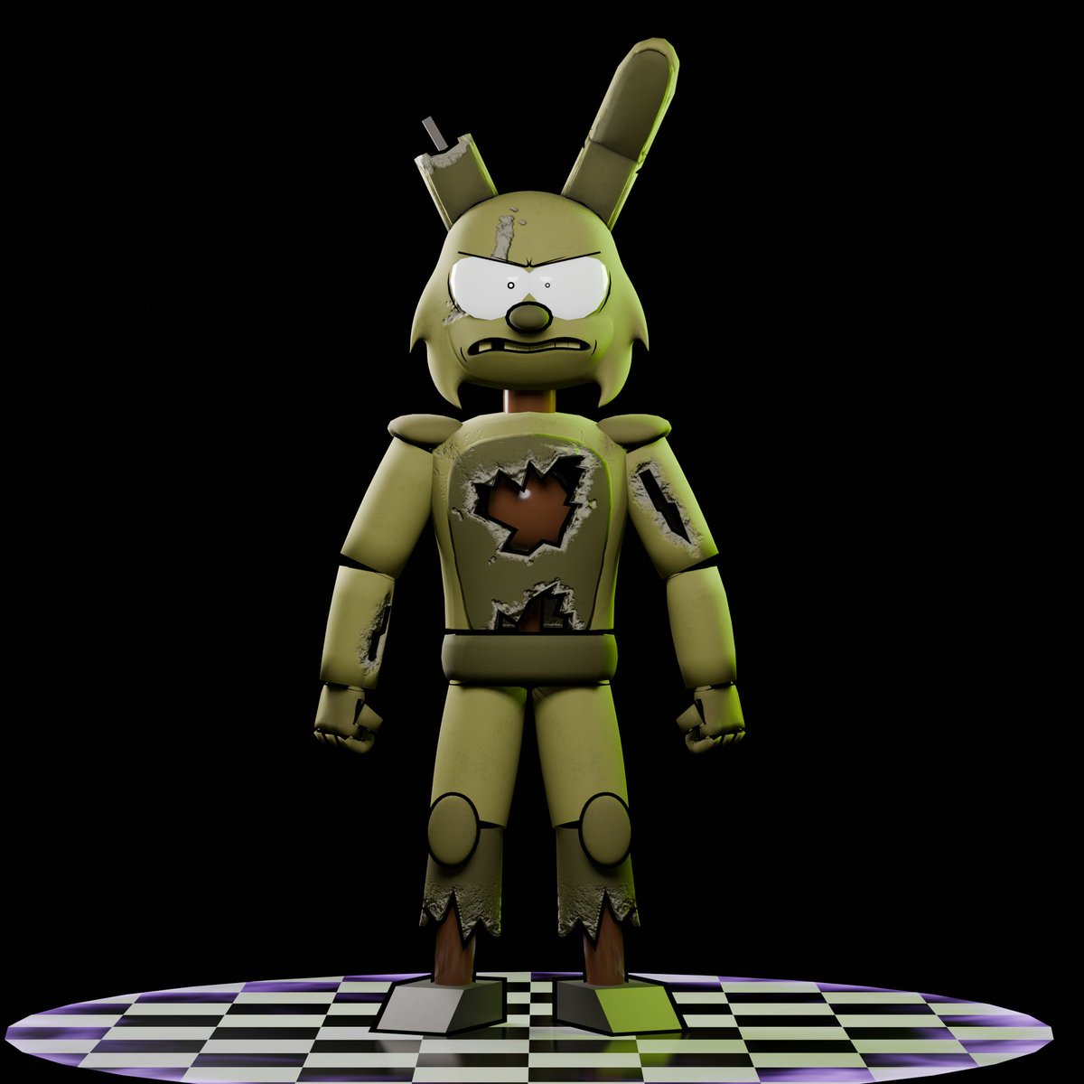 The_Yes's tweet photo. @OzelBlox Not to be mean or anything, but why not make it more accurate to the animation like the model made by @FunFred252 ? I mean, it might not fit with the "artistic style" of the game but it looks cool https://t.co/0AyhEx4VnK