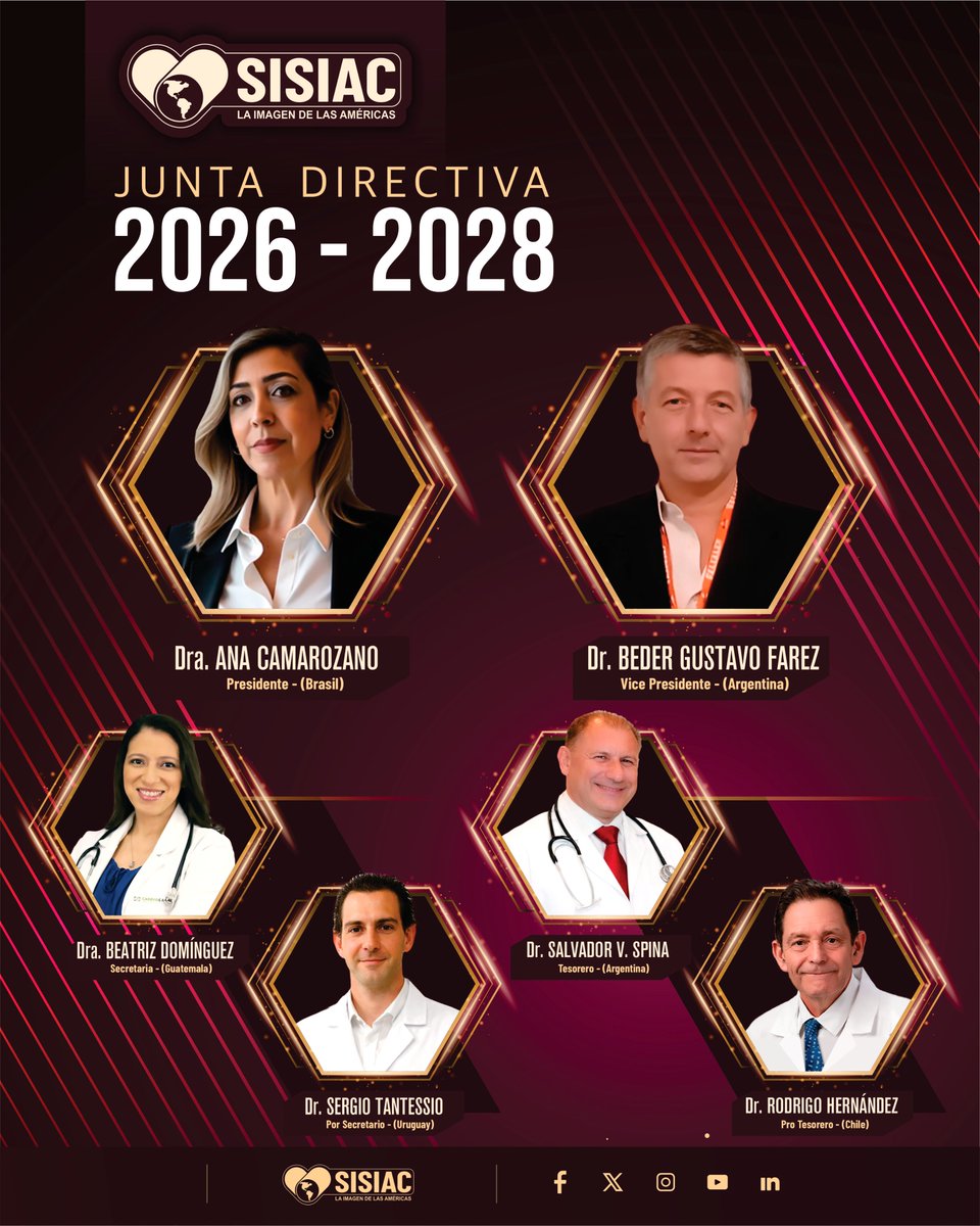 SISIACOficial's tweet photo. Tenemos el placer de presentarles la nueva Junta Directiva de SISIAC período 2026-2028.

Seguimos construyendo puentes, uniendo sociedades y trabajando para avanzar en la ciencia, siempre con propósito, colaboración y una visión de futuro 🫀