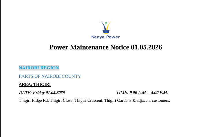 Kenya Power tweet media