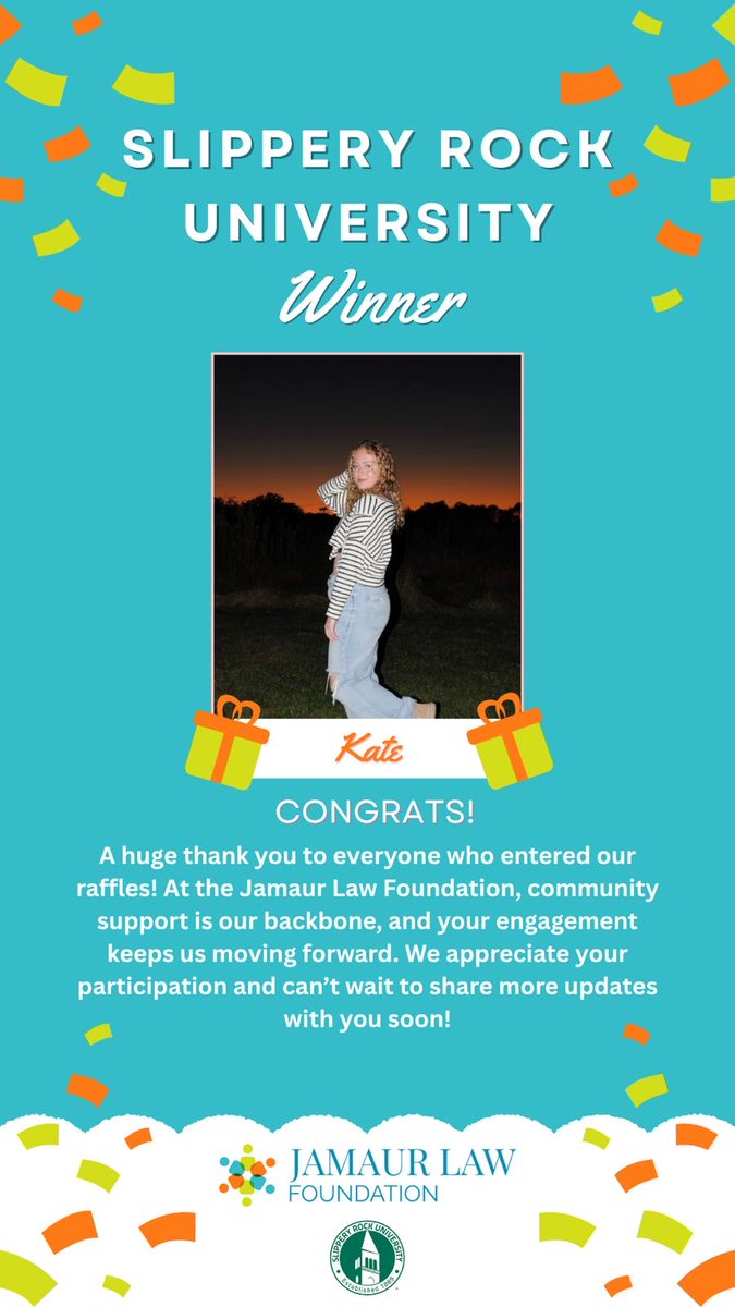 LRNFinancial's tweet photo. 🎉 Congrats to our community raffle winners:

🏆 Kate – Luxury Basket Winner
🏆 Tara – April 15 Winner
🏆 Sara – April 1 Winner

Thank you to everyone who supported and participated. More opportunities coming soon.

#JamaurLawFoundation #RaffleWinners #Community https://t.co/HxtmMjVlKK