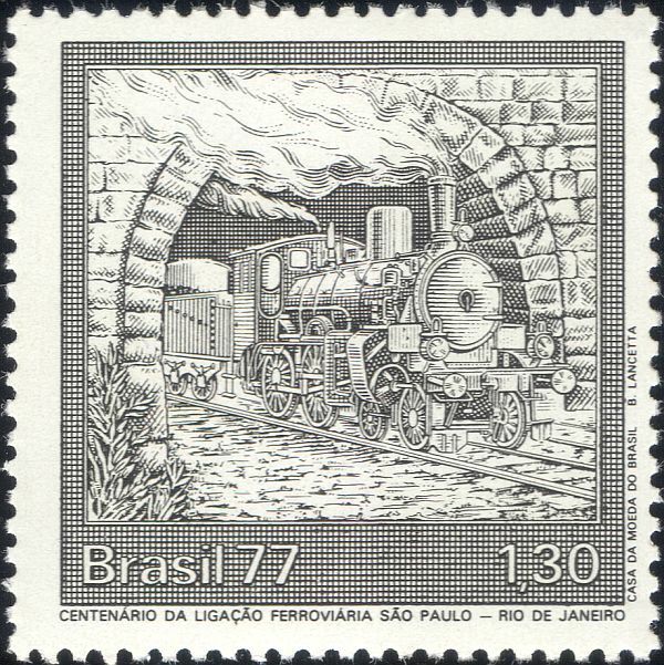 _Goblin's tweet image. I may have a new favorite train stamp for my collection.  Released Brazil 1977 to celebrate the Sao Paulo Railway 100th Anniversary.
#stampoftheday #stampcollecting #philately #stamps #postage #trains
