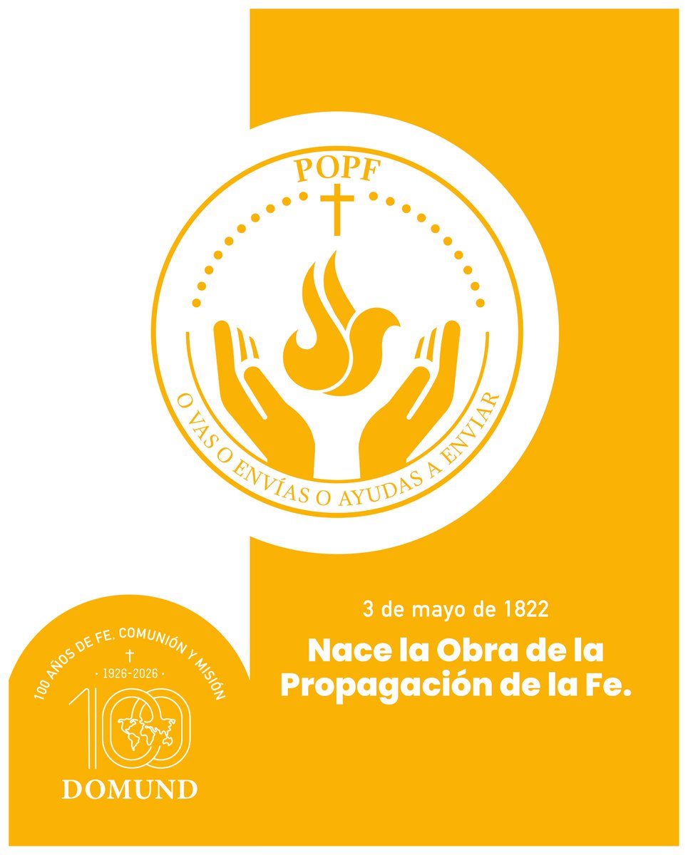 ompemexico's tweet photo. 🎊 Hoy celebramos una historia de fe que ha unido a la Iglesia en la misión.
🙏Seamos misioneros colaborando activamente con la misión universal.
#204Aniversario #PropagaciondelaFe #FequeseComparte #AmorqueTransforma https://t.co/7L8ZhkcdgG
