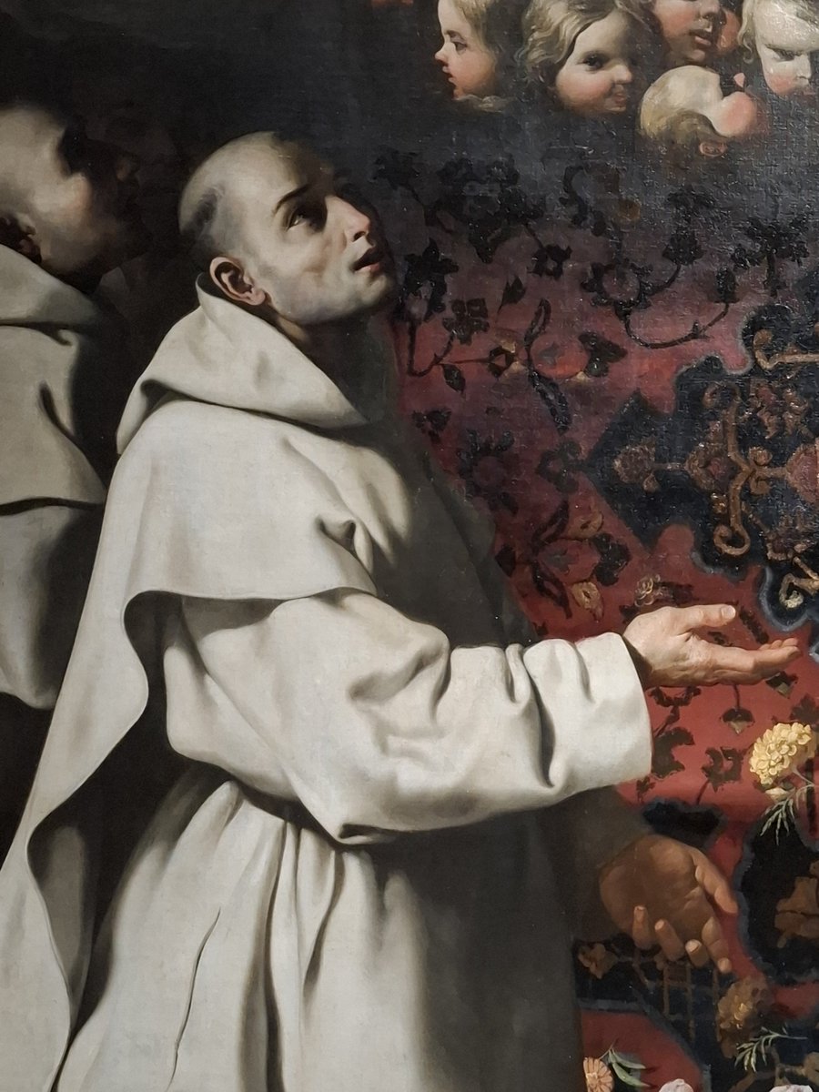 Benito_Navarret's tweet photo. La Virgen del Rosario con cartujos de Poznan procedente de la Cartuja de Jerez es sublime, pura escultura #Zurbarán @NationalGallery https://t.co/NB5iRTzmva