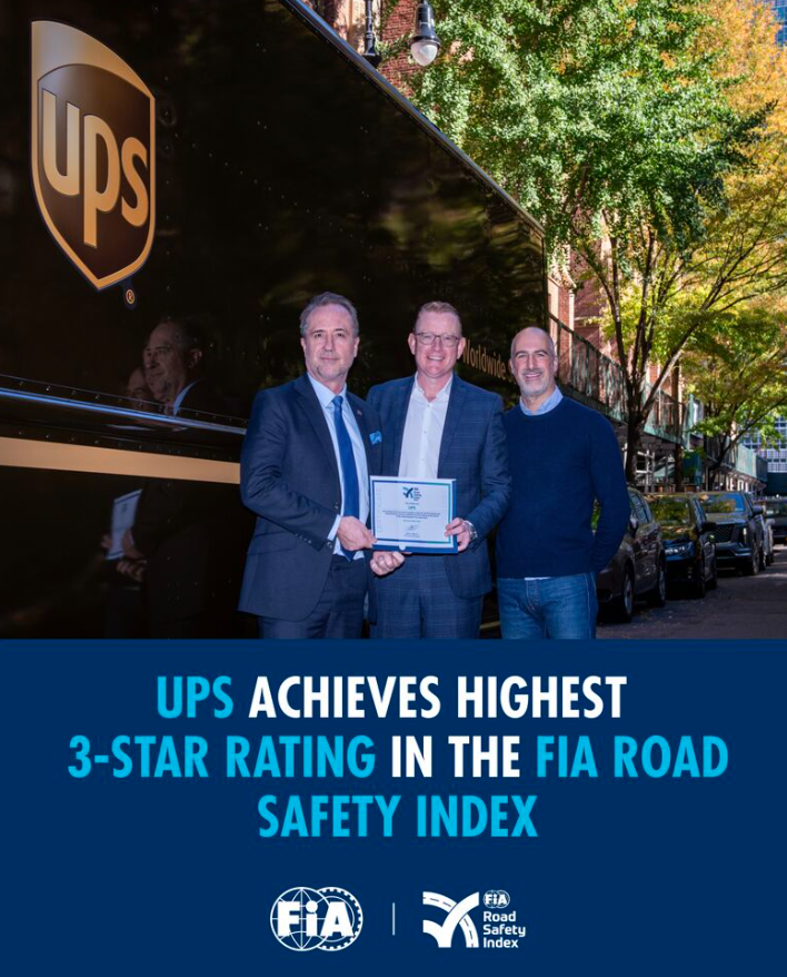UPSers's tweet photo. Way to go, UPSers! We've just earned the FIA Road Safety Index’s highest 3-star rating. ⭐⭐⭐

“UPS’s achievement proves that excellence in road safety is achievable even in the most complex networks. When global industry leaders like UPS set high standards, they help create safer roads not just for employees, but for everyone, everywhere," said FIA Secretary General for Automobile Mobility, Sustainability and Tourism Willem Groenewald

FIA is the global governing body for motor sport and the federation for mobility organizations worldwide. Learn more about the award here:
https://t.co/hcKekRwXwC