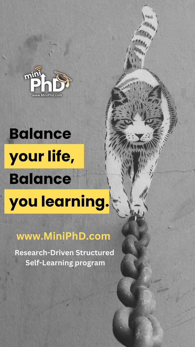 mini_phd's tweet image. A #mind out of #balance is a #powerhouse at half-capacity.  The masters don't choose between #living and #learning, they engineer it.

Use a #research-based structured learning system to harmonize your #growth with your #lifestyle.

Achieve high-level flow MiniPhD.com