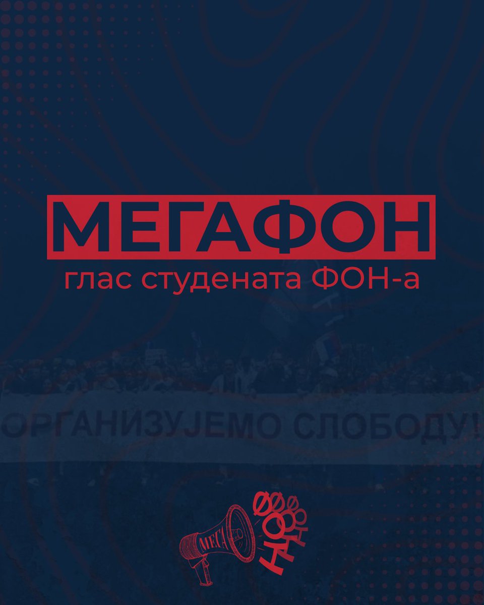 BlokadaFon's tweet photo. Пленум студената Факултета организационих наука Универзитета у Београду у потпуности подржава кандидатуру листе “Мегафон - глас студената ФОН-а” на предстојећим изборима за студентски парламент.

Она је креирана са визијом да се бори за студентска права и заштити њихове интересе. Залагаћемо се да заједнички и транспарентно доносимо одлуке о свим студентским питањима.

Дошло је време да се студентски парламент врати студентима који су спремни да се залажу за опште добро свих студената.

Паметнији не попушта, паметнији се организује!