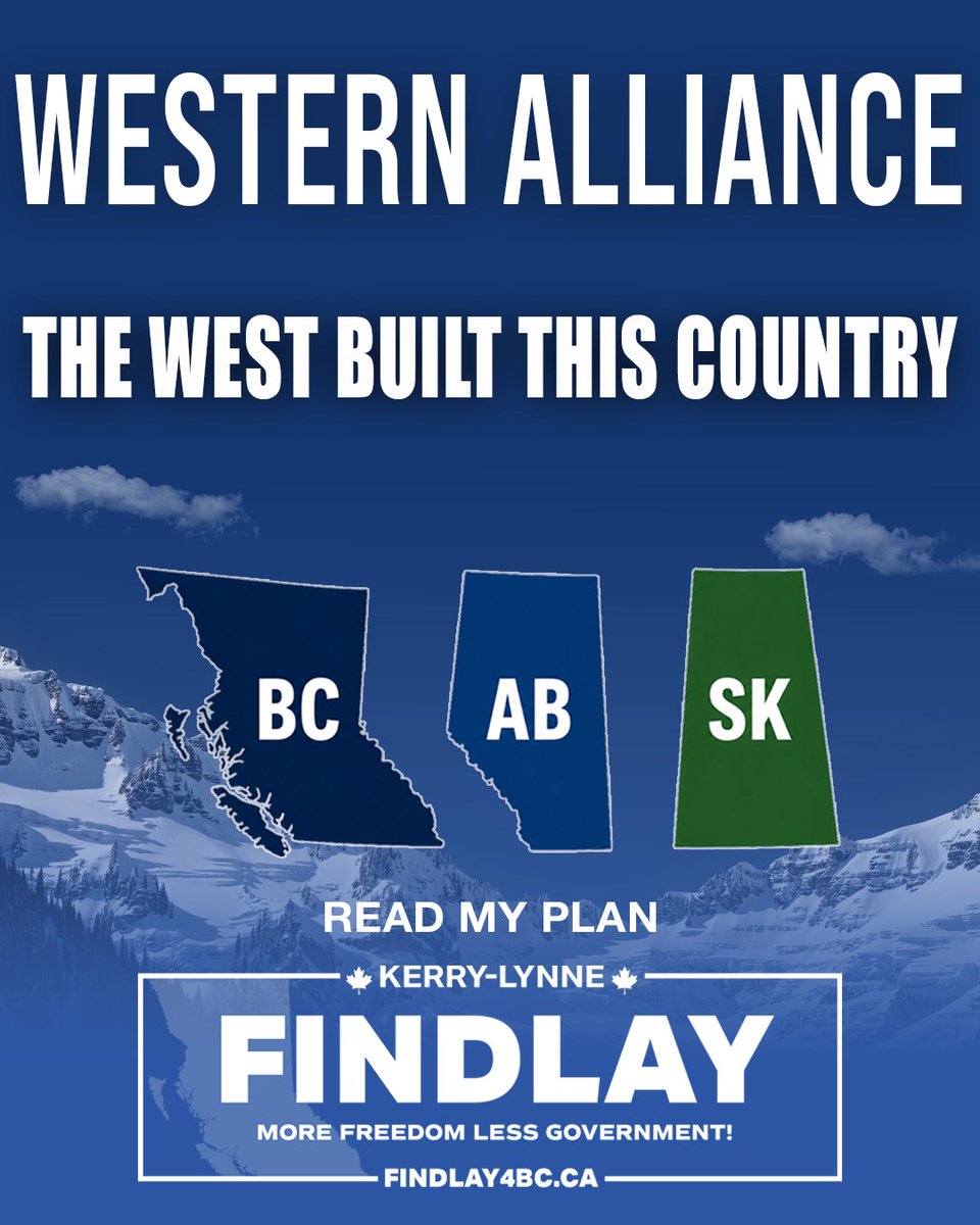 ANNOUNCEMENT 

Kerry-Lynne Findlay just announced the 'Western Alliance' - a bold 5-pillar plan to build what Ottawa never could for BC, Alberta and Saskatchewan.

 "The West has built this country. Prosperity will be delivered. The Western Alliance is my commitment." 

Here is
