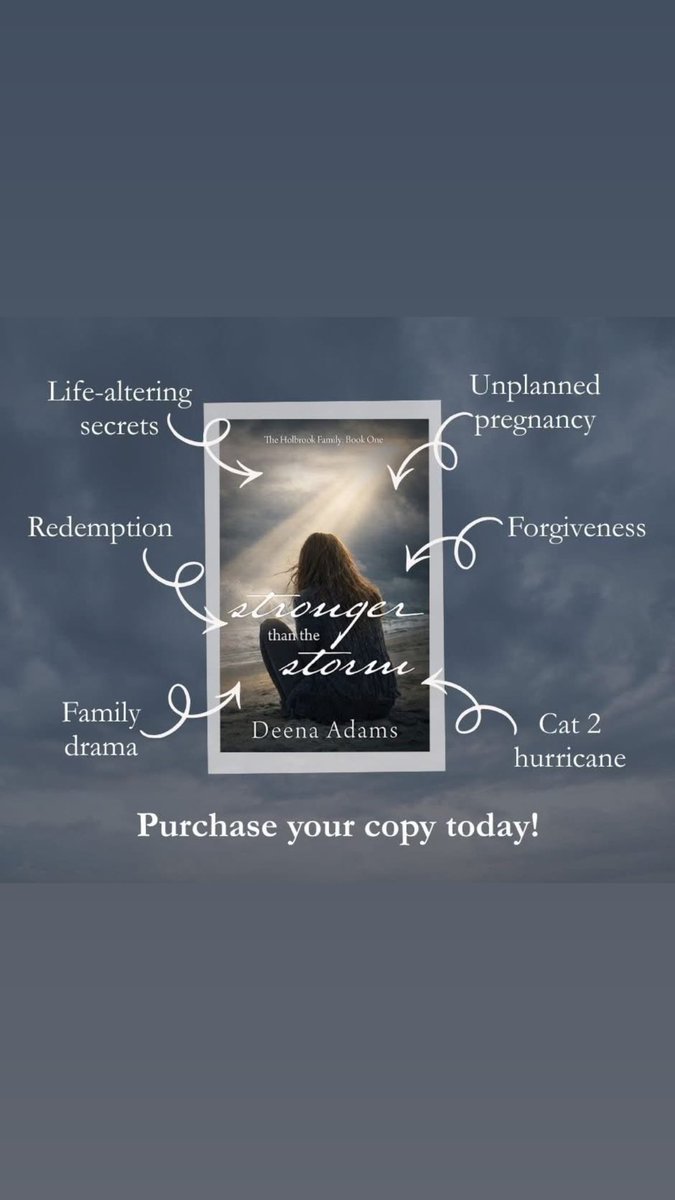 BeckyTrump's tweet image. This book was so gripping, tearing at my heart at times. But the way the story ends is endearing showing God’s redemptive power. Don’t miss this engaging, beautiful story!!

Amazon: a.co/d/0hS6ox0c

@deenaadamswrites #strongerthanthestorm #stts #christianfiction