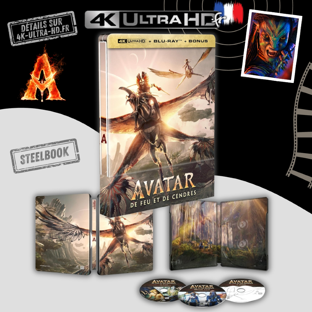 4KultrahdFR's tweet image. 🔄 Mise à jour de notre fiche 4K – « 𝗔𝗩𝗔𝗧𝗔𝗥 𝟯 : 𝗗𝗲 𝗳𝗲𝘂 𝗲𝘁 𝗱𝗲 𝗰𝗲𝗻𝗱𝗿𝗲𝘀 » 4K 🇫🇷  

📀 Steelbook ➡️ 4k-ultra-hd.fr/film/avatar-3-…

📆 Sortie prévue : 24 Juin 2026
🎬 #avatar de #JamesCameron
#4KUltraHD #BluRay4K #4KultrahdFR