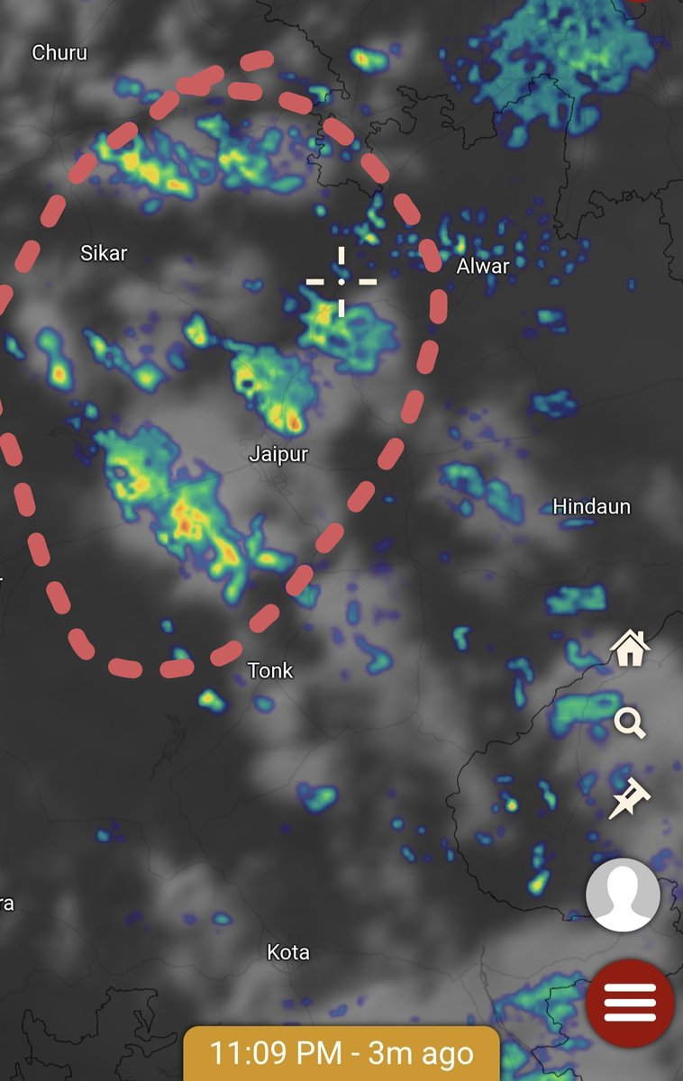 TheTechocrat's tweet image. Once again parts of #Rajasthan #Jaipur and surrounding areas seeing #thunderstorms