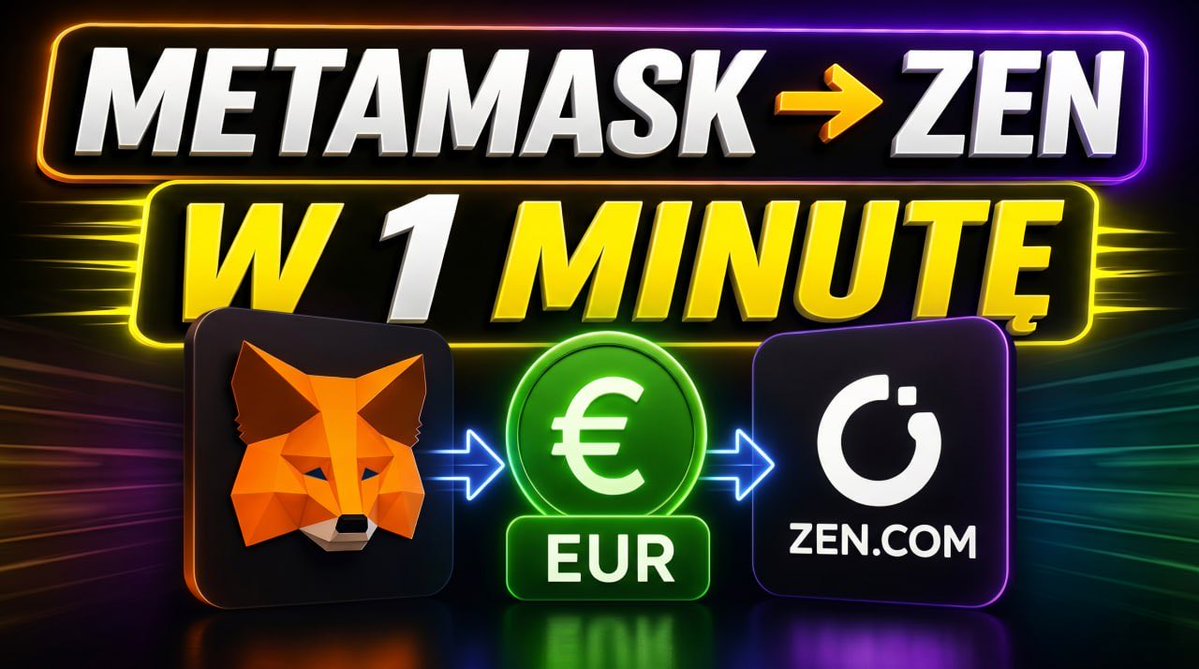 pawliktomas's tweet image. Sprzedaż krypto w minutę ⏳
Metamask → EUR → ZEN 
i od razu można płacić kartą 💳

Bez czekania, bez kombinowania.

Oczywiście to już ten moment, w którym wchodzi podatek do zapłaty 😉

W komentarzu pokazuje jak to działa👇
#zen #współpraca #metamask