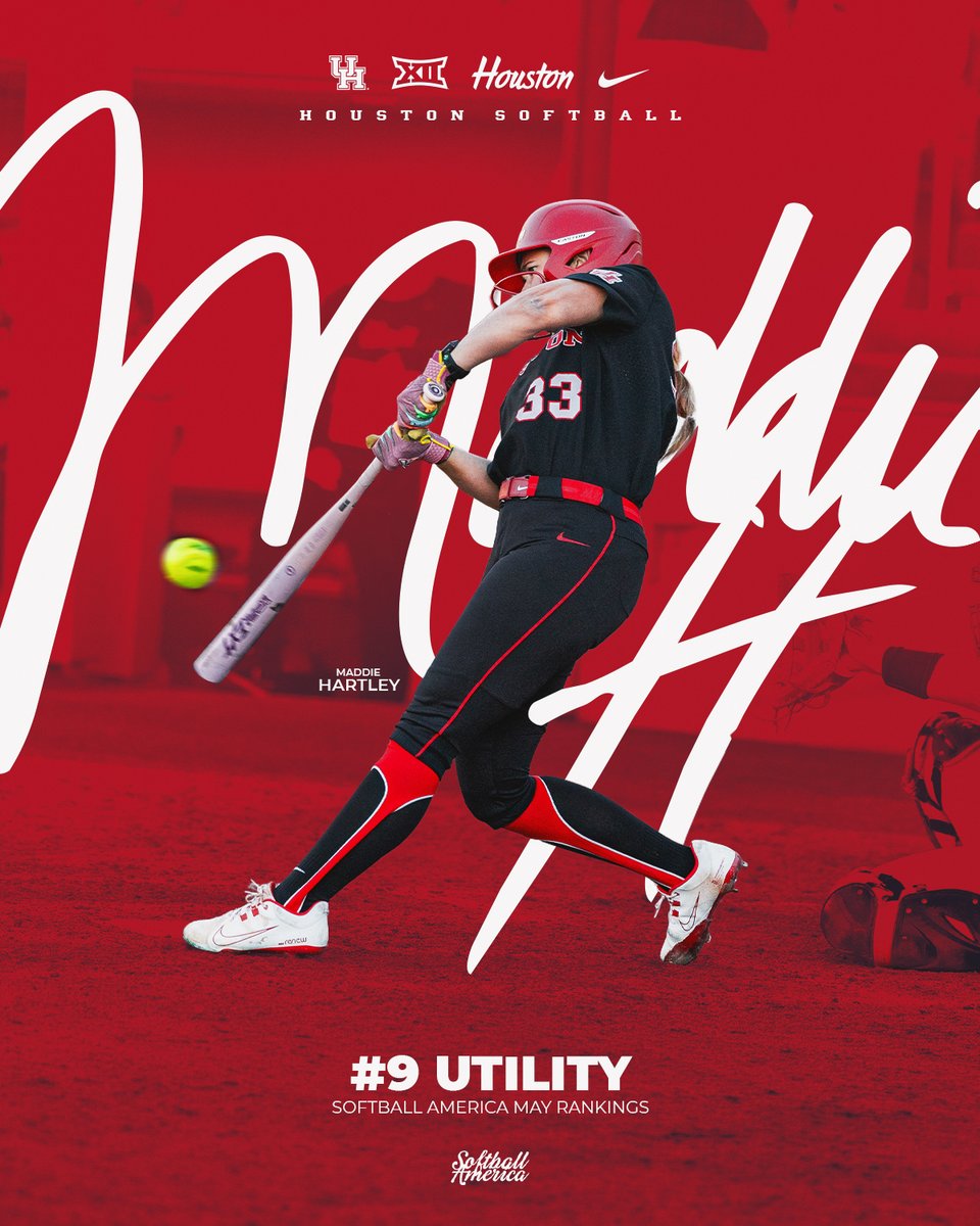 UHCougarSB's tweet photo. She can do it all 👏

@madisonhartle16 comes in at No. 9️⃣ in @SoftbalAmerica's May position rankings 📈 https://t.co/R8Ta0W7fs3