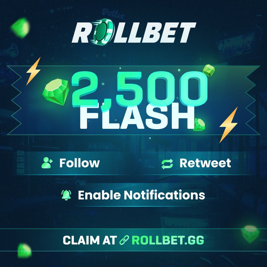 rollbetgg's tweet photo. 🍀2,500 Gems / $7.5 Flash Giveaway        

❖ Follow @rollbetgg
❖ Like + Retweet     
❖ Enable Notifications (reply with proof)        

📯3 Hours until a winner is chosen, best of luck! https://t.co/diqcEH5ZZn