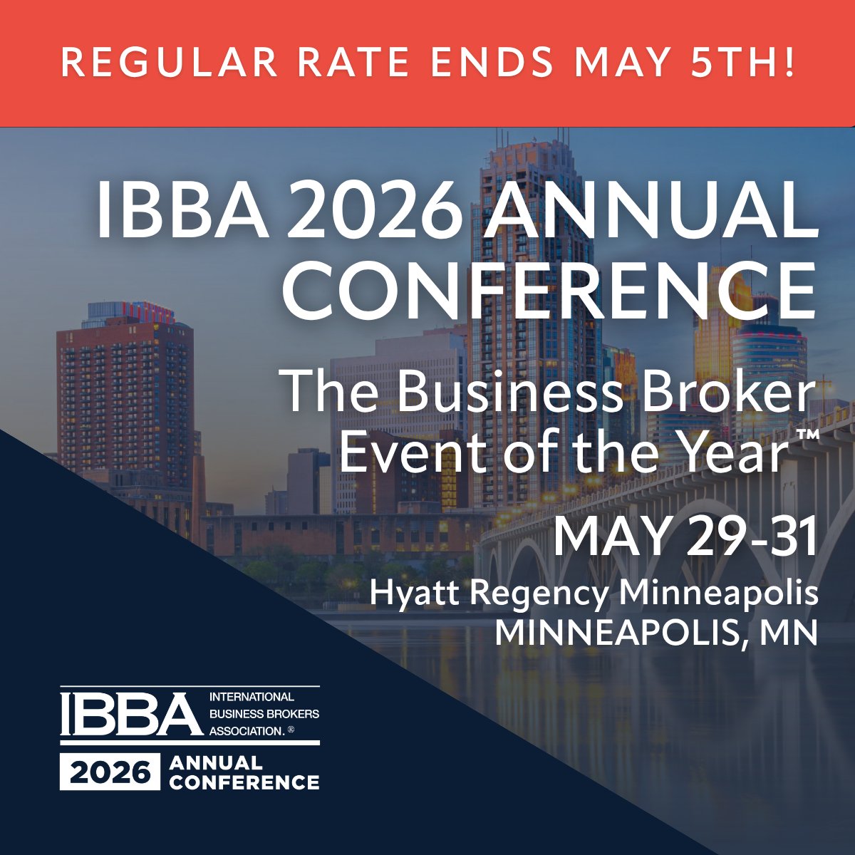 IBBAHQ's tweet photo. Happy Conference month!

Register before May 5th to secure lower rates for registration and gain access to the discounted room block.

Register now and save: https://t.co/1d4szpGpt1 https://t.co/TrcElVJBuK