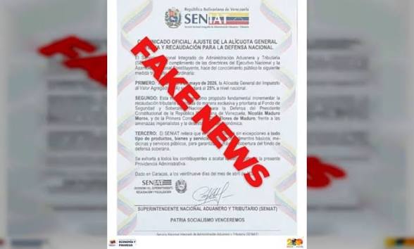 avnve's tweet image. #Gobierno || Seniat rechaza información falsa en materia tributaria que circula en redes sociales

➡️avn.info.ve/seniat-rechaza…