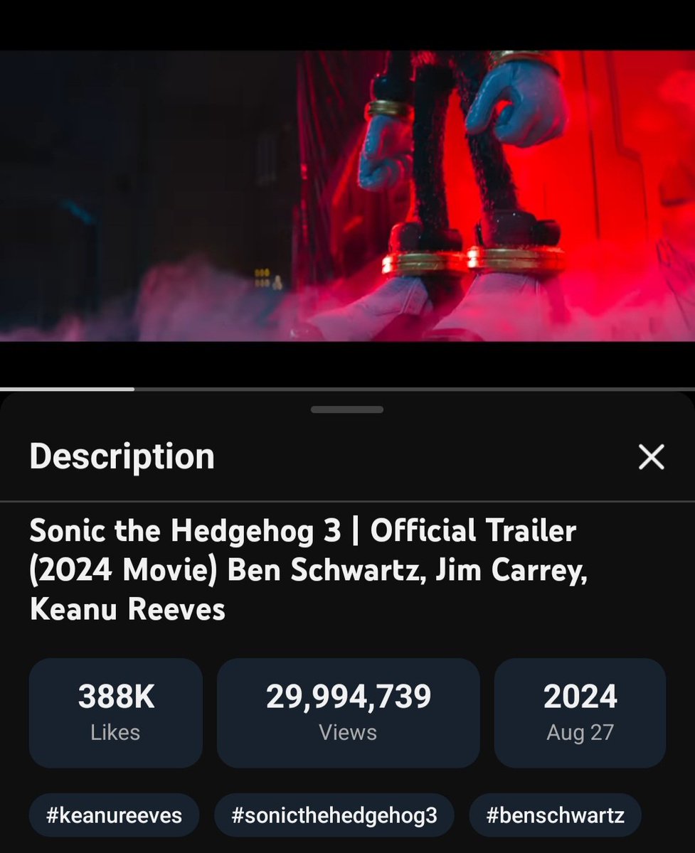 zomikpizzatime's tweet image. • Both films release near the end of a month.
• Their trailer releases near the end of a month.
• Both trailers release 4 months before their release.

#SonicMovie3
#CoyoteVsACME