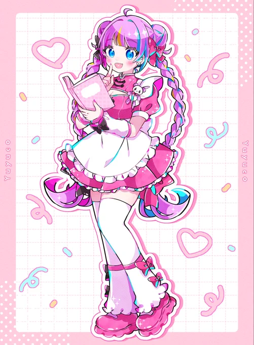 みたうオリジナルキャラクター「ゆゆ子」ちゃんのウィッグを制作していただきました #みたぽち 2人展にて、5/2(土)13:00〜17:00でリアルゆゆ子ちゃんがお手伝いに来てくれます お楽しみに〜◎(cast : @ apap_cos )