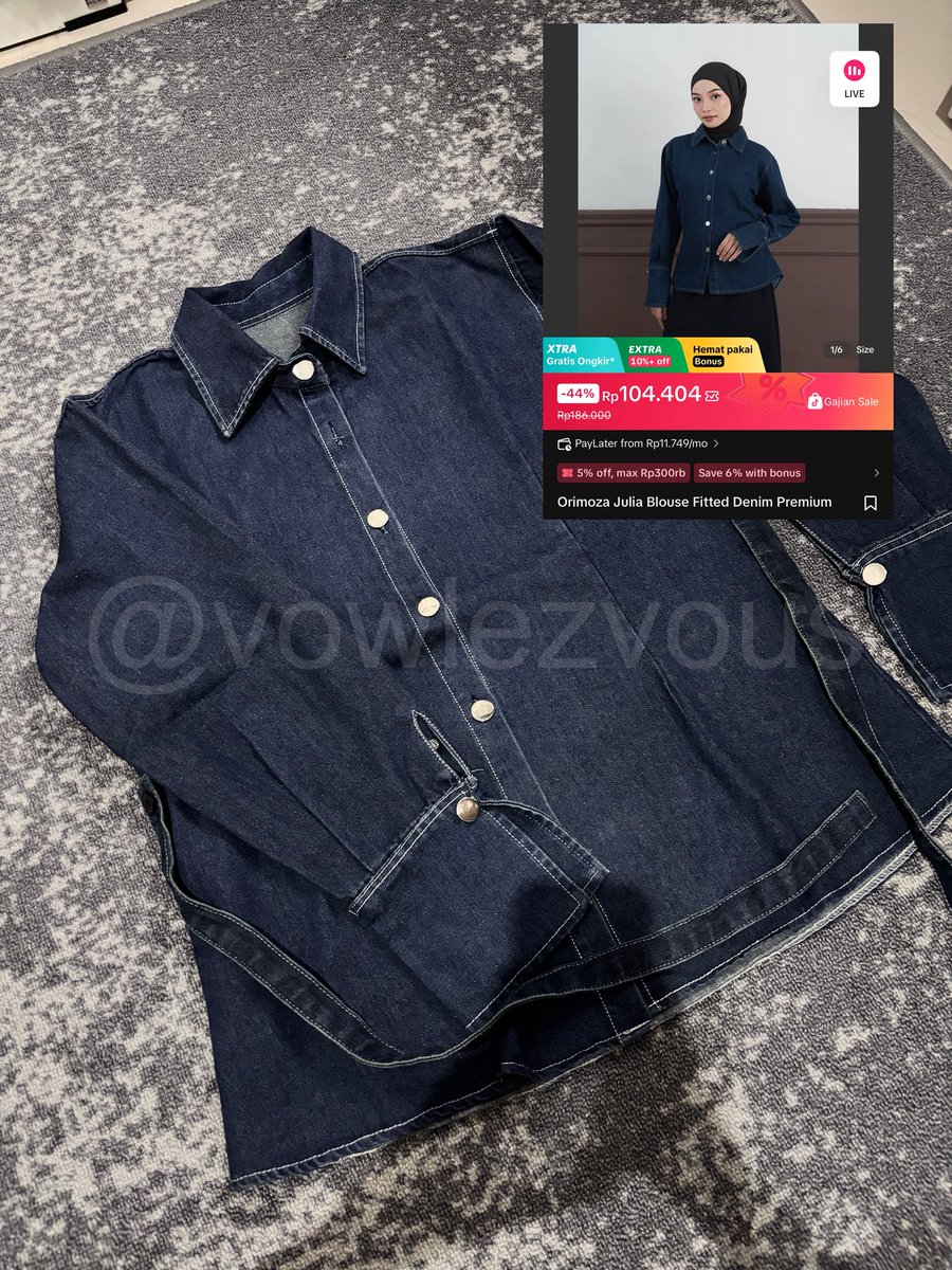 vowlezvous's tweet photo. kemeja fitted denim orimoza 🏷️ 70k
- ada tali buat adjust fit bajunya
- minus kancing dari awal pembelian, kancing kedua dari atas (pic 2) https://t.co/Xsz0GKsuFV