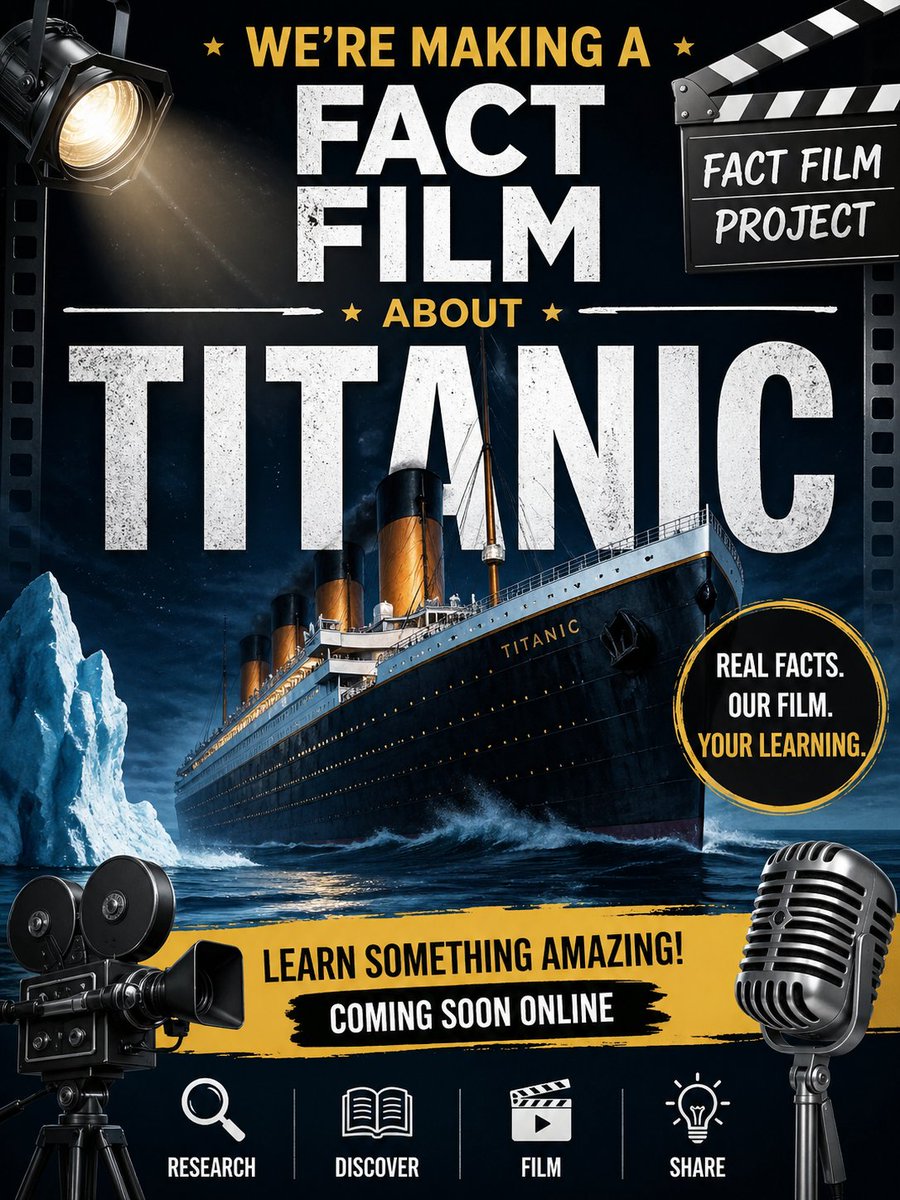 StBernardsPS's tweet photo. 🎬⚓ This afternoon, P6 completed planning and scripting their Titanic Fact Film Shorts! From researching interesting facts to picking our Film Crew job. Production begins soon!🌊🛳️✨
#FilmAndScreen  #CreativeLearning #P6Filmmakers #LearningThroughFilm https://t.co/Y1jyl6wSC8
