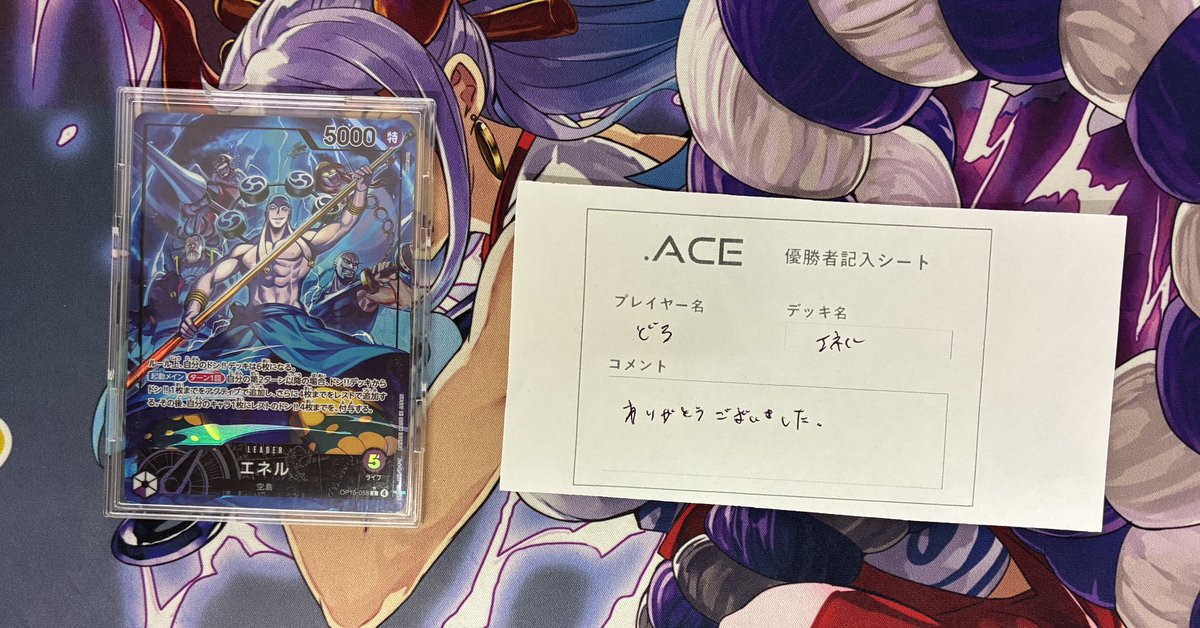 本日のACE杯は10名での開催となりました✨ 優勝デッキはこちら