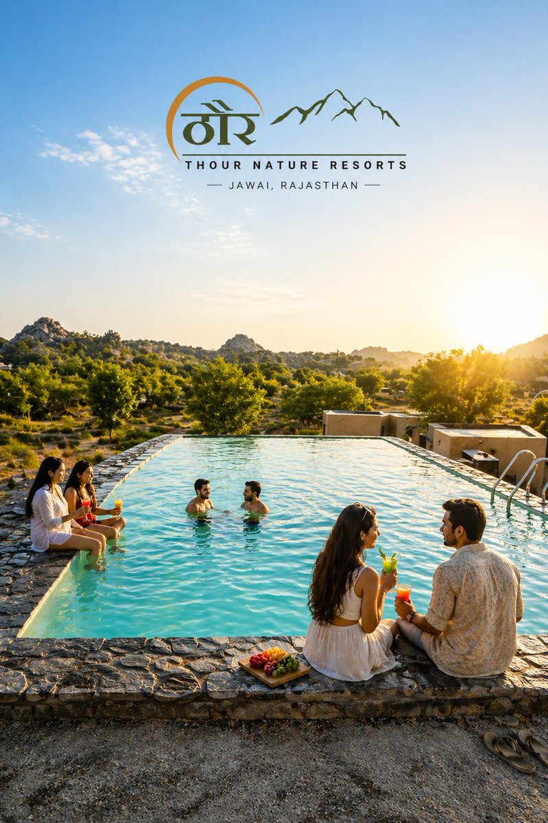 thourresorts's tweet photo. From golden sun to glowing nights—poolside bliss 🌅🌙

Visit : https://t.co/lvWHSw7Vj6

#ThourNatureResorts #JawaiHills #JawaiBandh #RajasthanDiaries #LuxuryInNature #SafariStay #JawaiStay #HiddenGemIndia https://t.co/TNlRtyY9Tc