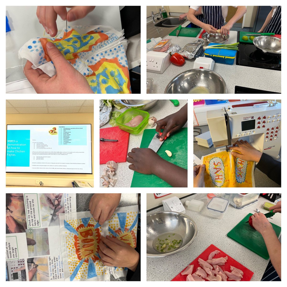 CroftonAcademy's tweet image. 🚨Thursday WoW Work Alert
So proud of our Y8 pupils in Tech today! Mrs Giblin’s Food class have been cooking up delicious chicken fajitas, while Mrs Wort’s Textiles class are designing tie‑dyed pencil cases. Creativity &amp;amp; skills on show! #Y8 #FoodTech  #Textiles #WeAreCrofton 👇