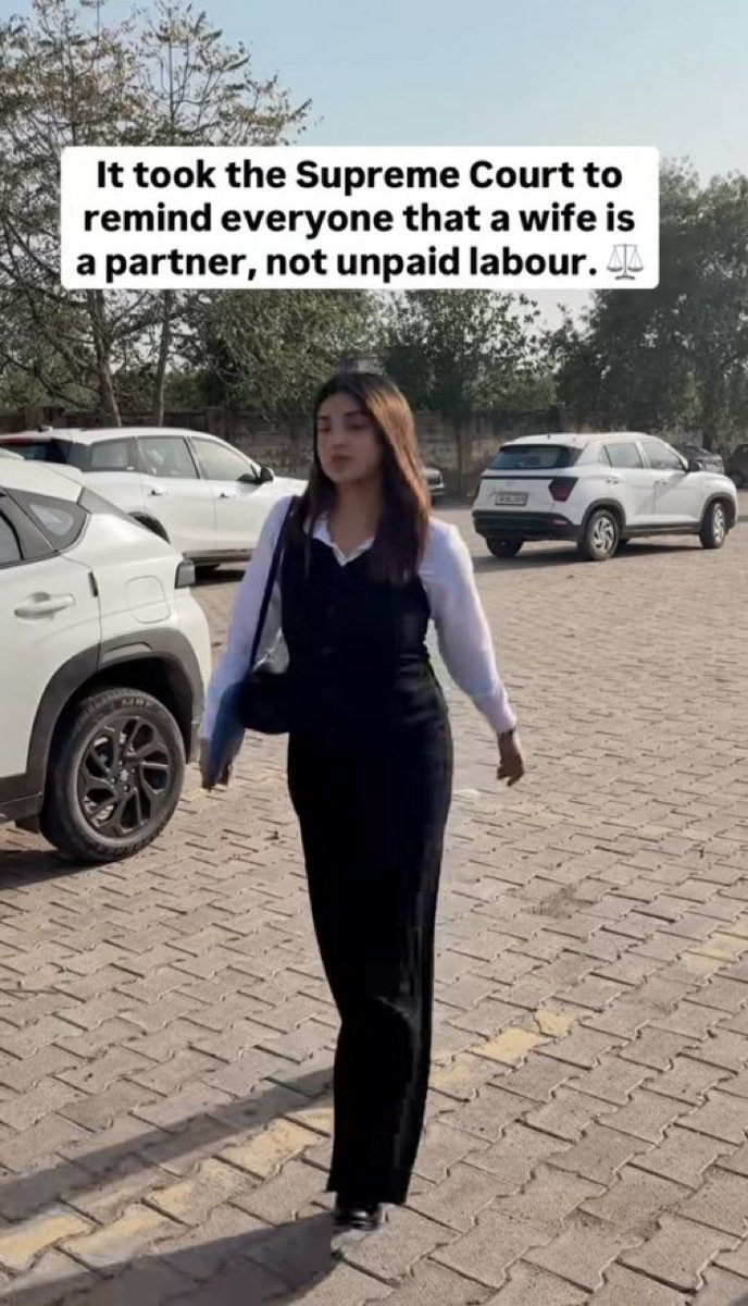 She came to the Supreme Court to tell society that she is a beggar, not self-independent.

She came to the Supreme Court using her husband’s money, and now wants his property as a partner?

But when the husband is saying she is labour, then how can she claim the property?

She is