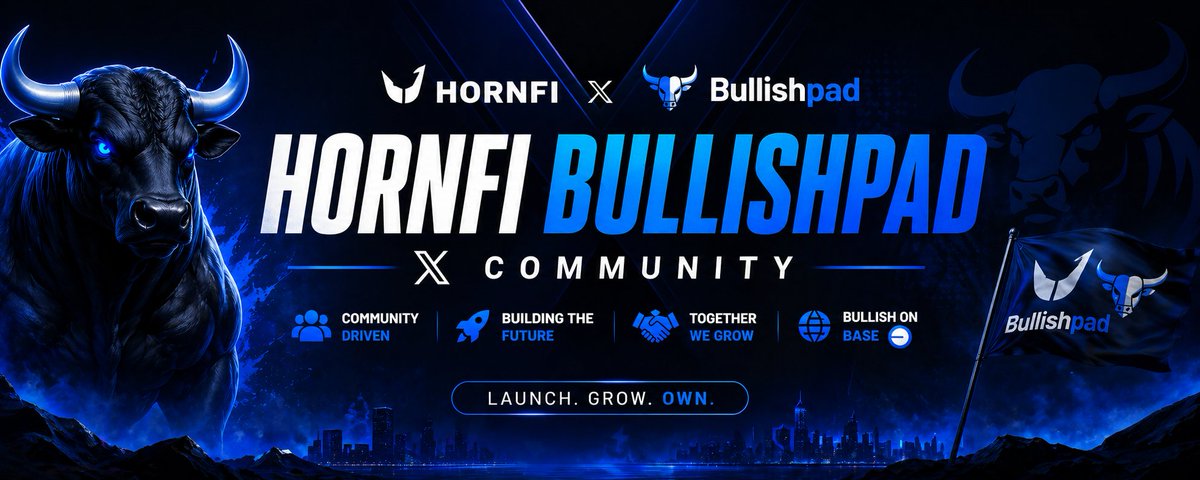 hornfi13's tweet photo. We just set up the Hornfi × Bullishpad community 🐂🟦

Nothing fancy… just a space for people who are actually building on Base

If you’re creating, launching, or just figuring things out
you’ll fit right in 👀
Let’s grow this together 🚀 https://t.co/b420L06eTl