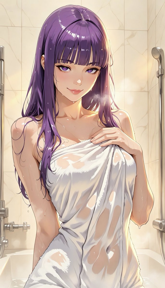 Purple_Dreamm's tweet image. シャワー後🟣

#AIart #wet #紫