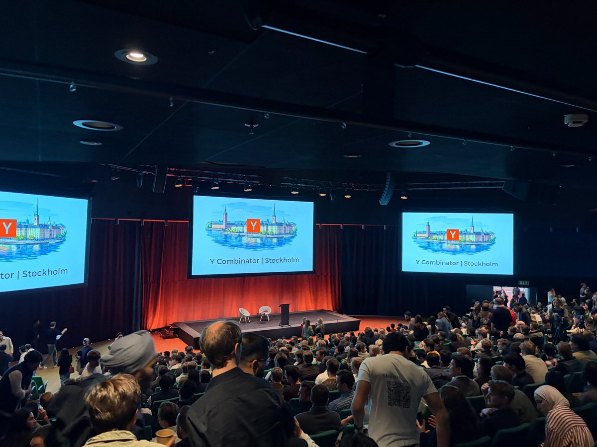 noahSchenk_'s tweet photo. Last night I was at the YC event in Stockholm

Great talks from Paul Graham, Gustaf Alströmer, and Max Junestrand

Q&amp;A got a bit interesting... Some genuinely good questions, some not so much, and a few way off. Definitely fun to watch!

Worth the trip. Thanks YC for hosting https://t.co/j6DOFFcCkb