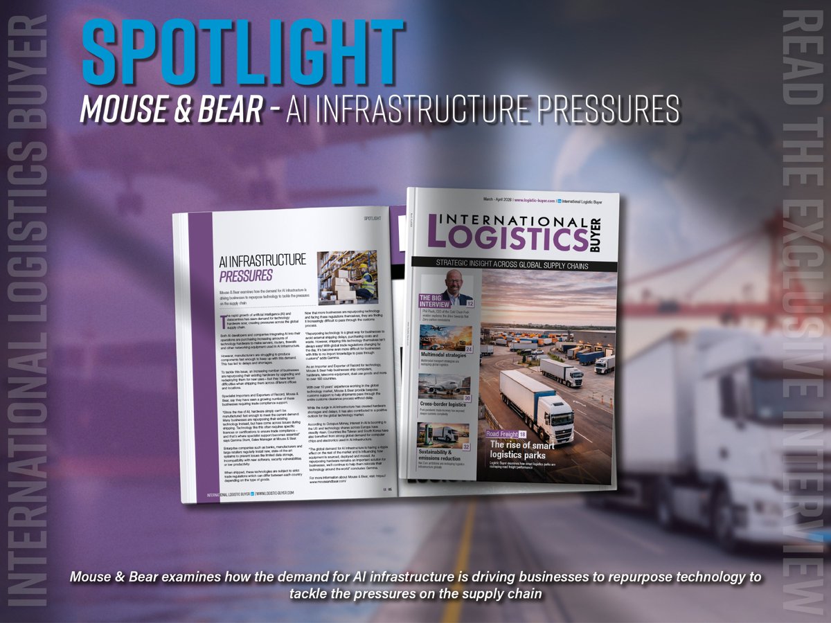 Logistics_Buyer's tweet photo. Latest on International Logistics: Mouse &amp; Bear examines how the demand for AI infrastructure is driving businesses to repurpose technology to tackle the pressures on the supply chain.

Read more here: https://t.co/XOTU0NB3bF

#logistics #AIinfrastructure #supplychain https://t.co/pWWH6UZmx4