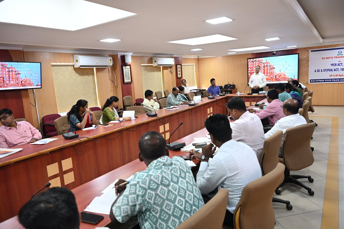DirBpspa's tweet photo. 02(Two) days Specialized In-service Training Programme on "PCR Act,1955 and SC &amp; ST (PoA) Act,1989 and Rules" was organised by BPSPA from 28.04.2026 to 29.04.2026.There are 30 participants from the rank of SI to Addl.SP from different District. https://t.co/PvU6OP2v44