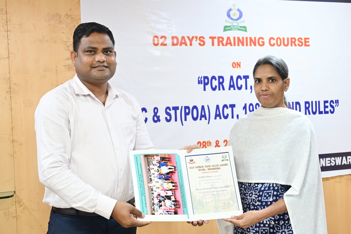DirBpspa's tweet photo. 02(Two) days Specialized In-service Training Programme on "PCR Act,1955 and SC &amp; ST (PoA) Act,1989 and Rules" was organised by BPSPA from 28.04.2026 to 29.04.2026.There are 30 participants from the rank of SI to Addl.SP from different District. https://t.co/PvU6OP2v44