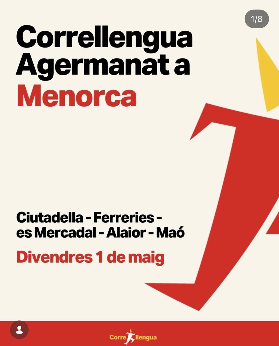 llenguacat_IB's tweet photo. 🏃‍♀️ No et perdis els actes del @Correllengua_ a Menorca 💛❤️💛❤️💛❤️💛❤️💛 https://t.co/D485vNrxtN