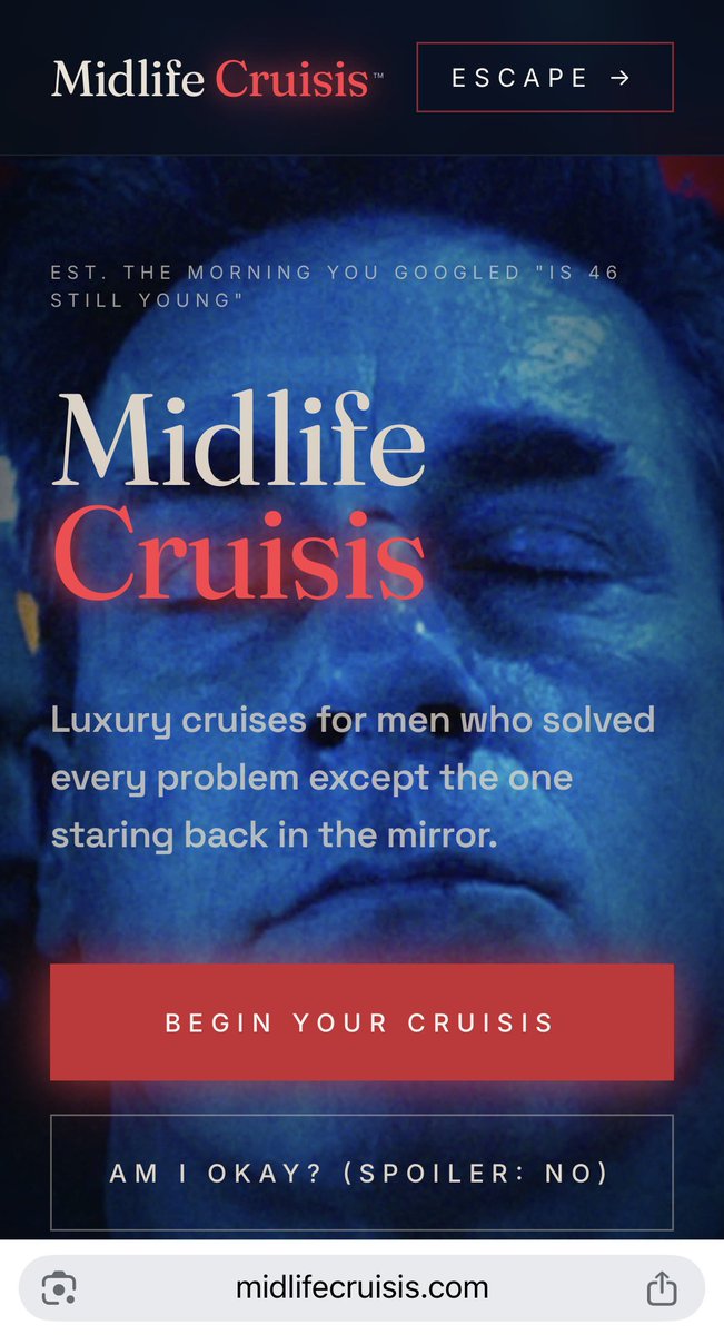 midlifecruisis's tweet photo. Welcome on board: https://t.co/1yKigXJoaz
#midlifecrisis #midlife #cruise #porsche #ferrari https://t.co/TOfD9MQhAw