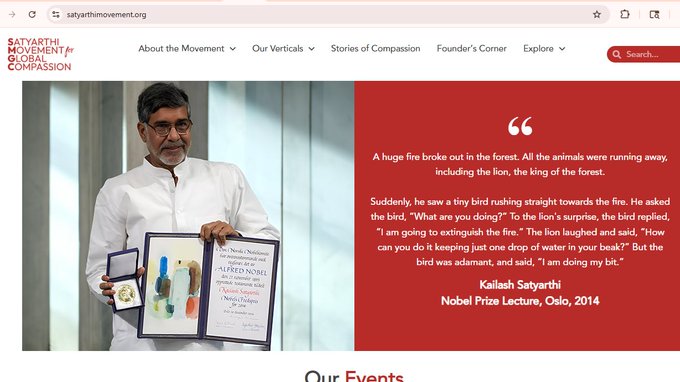 Kailash Satyarthi, 2014 Nobel Peace Prize laureate, in conversation with Nimish Kumar.
