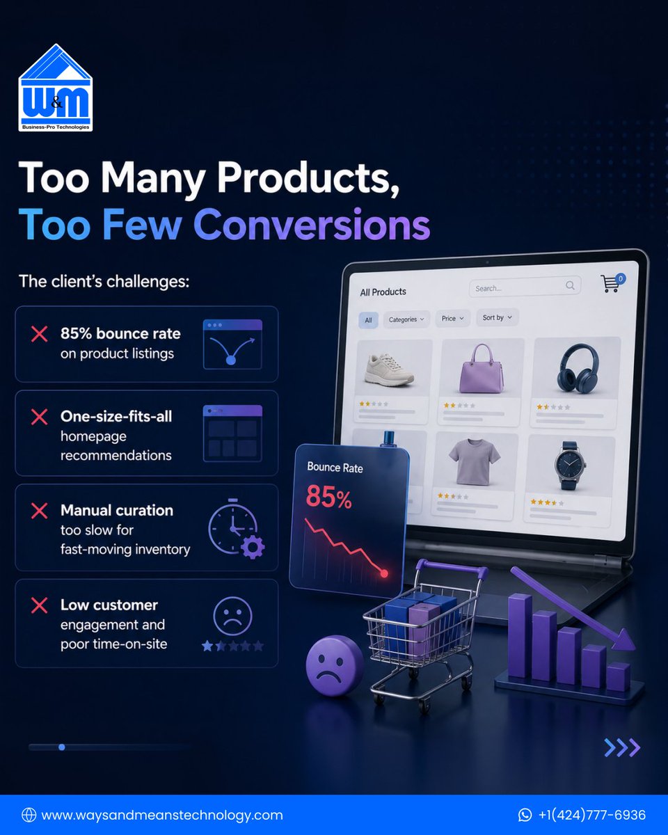 WMTechnology's tweet image. From chaos to conversions
We helped an e-com brand boost sales 37% with AI-based recommendations.
DM us or WhatsApp +1(424)777-6936
waysandmeanstechnology.com
#WMTechnology #MachineLearning #Ecommerce #AIinRetail