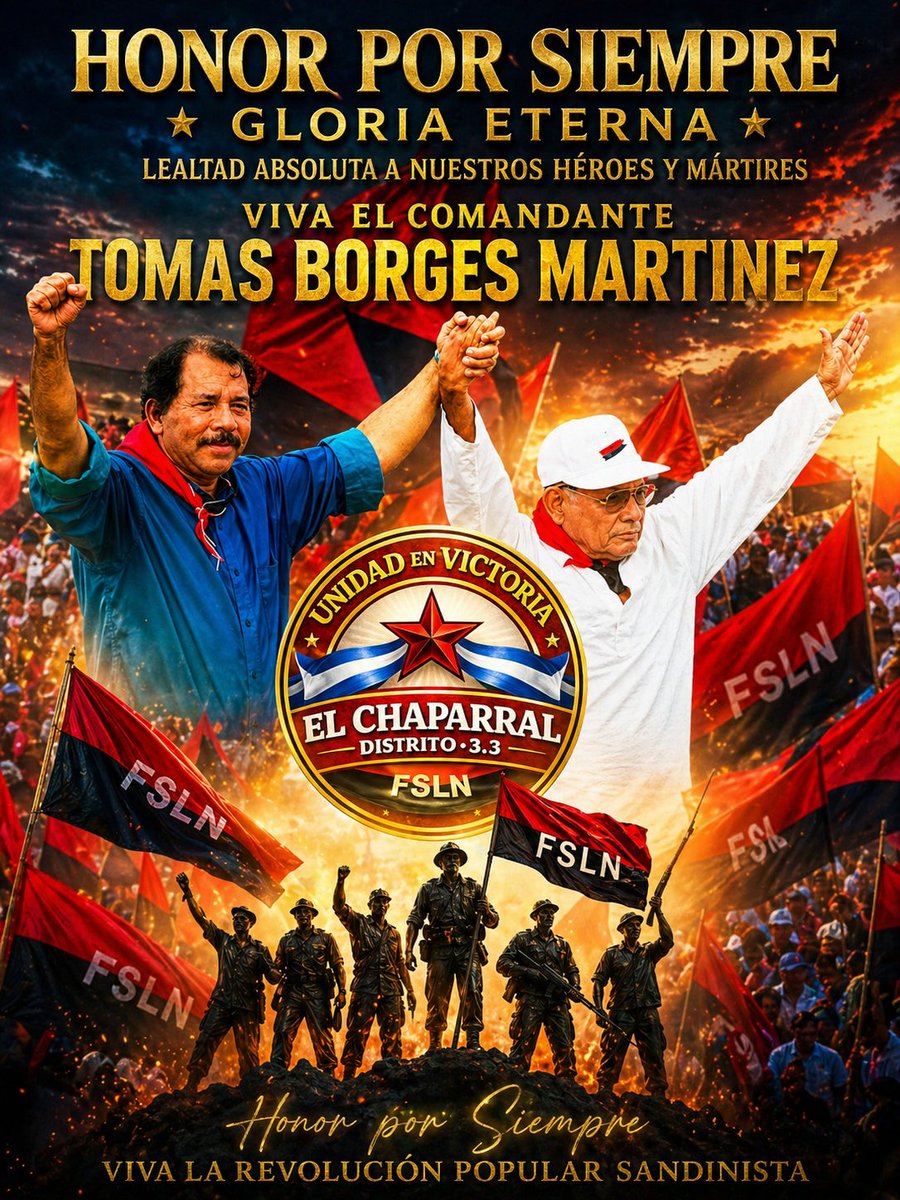 <a href="/59_chaparral/">EL_CHAPARRAL_59</a> 
Paso a la inmortalidad del comandante Tomás Borge 🌹❤️🖤

Hoy recordamos al comandante Tomás Borge, su palabra firme, su pensamiento y la huella que dejó en la historia de Nicaragua

#TomásBorge #30DeAbril #MemoriaViva #Juventud #Nicaragua