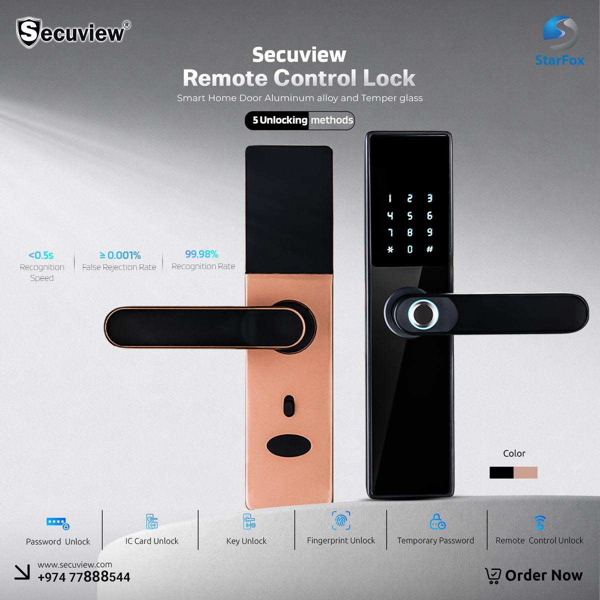 secuviews's tweet image. Secuview Smart Home Door Lock  – keyless security with fingerprint, app, PIN &amp;amp; card access. Control your door anytime, anywhere with smart convenience. 
👉 secuview.com/product/secuvi…
📞 +974 77888544

#SmartDoorLock #KeylessEntry #HomeSecurity #SmartHome #TechGadgets #SmartLock