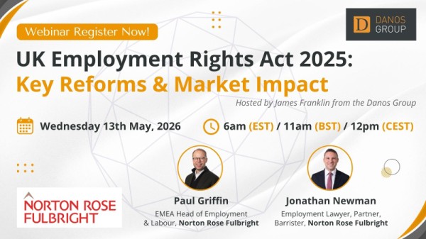 DanosGroup's tweet photo. Webinar Register Now | UK Employment Rights Act 2025 – What Financial Services leaders need to know for 2026. https://t.co/inas172UWV https://t.co/bzdjUtOcZs
