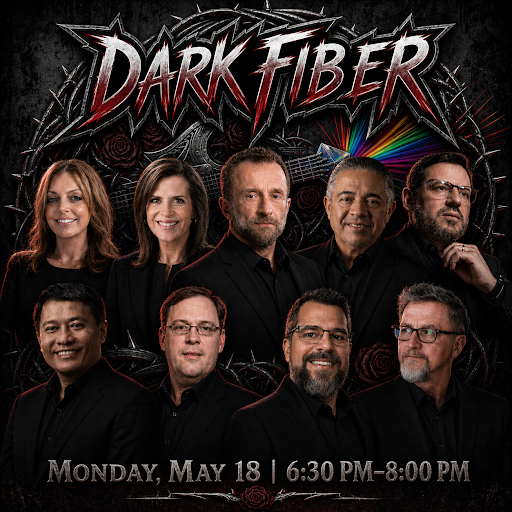 DCBLOXinc's tweet photo. The telecom rock ensemble DARK FIBER will join forces to kick off ITW on May 18 from 6:30–8:00 PM.  Featuring Jeff Wabik, Renato Tradardi, Rafael Pires, Joel Ogren, Karissa Campbell, Dalton Louzada, Katie Felts, Jim Delaney, &amp; Quiel Delgado. One night only. Don't miss it. #ITW https://t.co/DB9O9pg8Cb