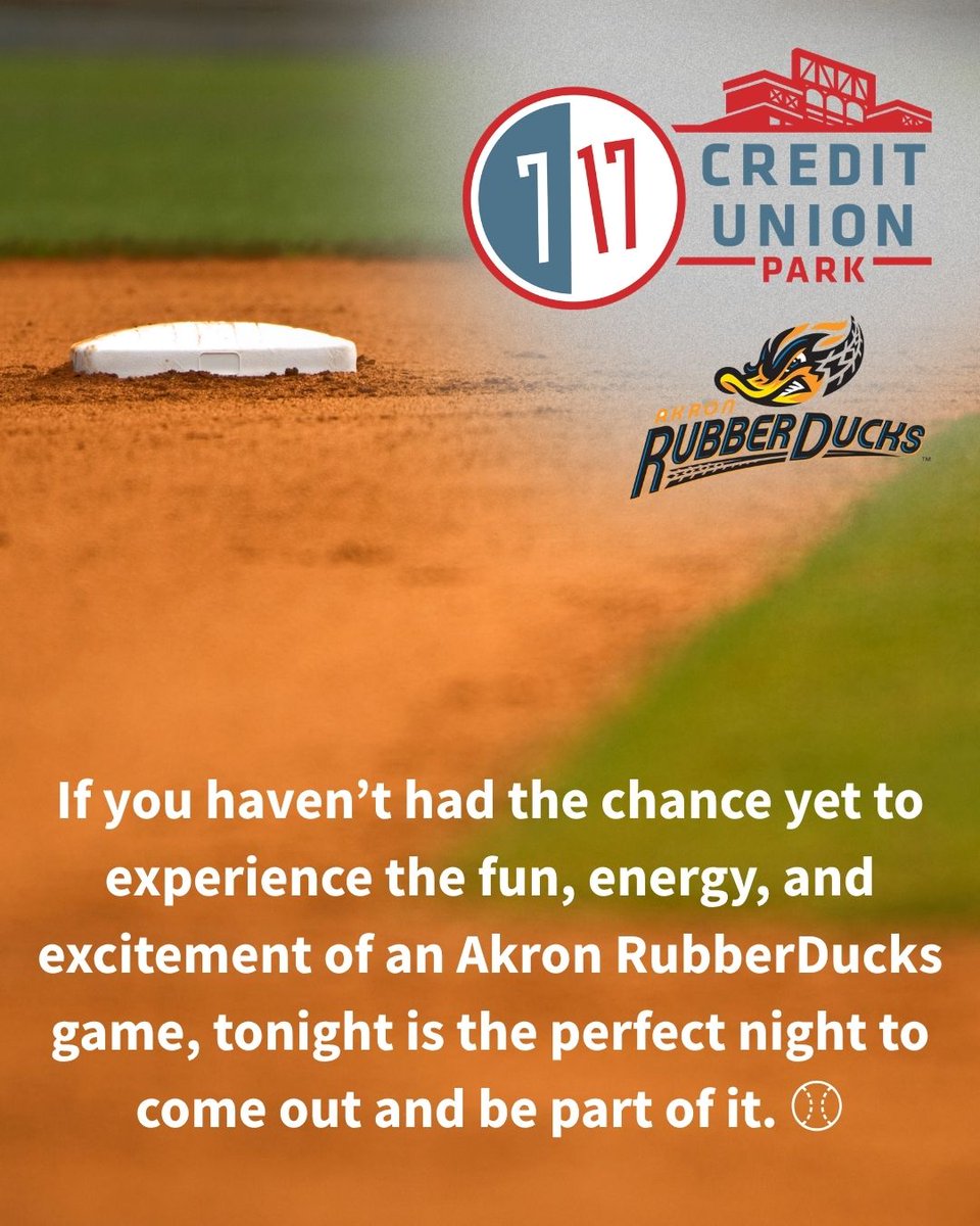 717cu's tweet image. Great atmosphere, family fun, and hometown baseball all in one place. We’ll see you at the ballpark! 🎉 #AkronRubberDucks #717CU #GameNight
717cu.com/rubberducks