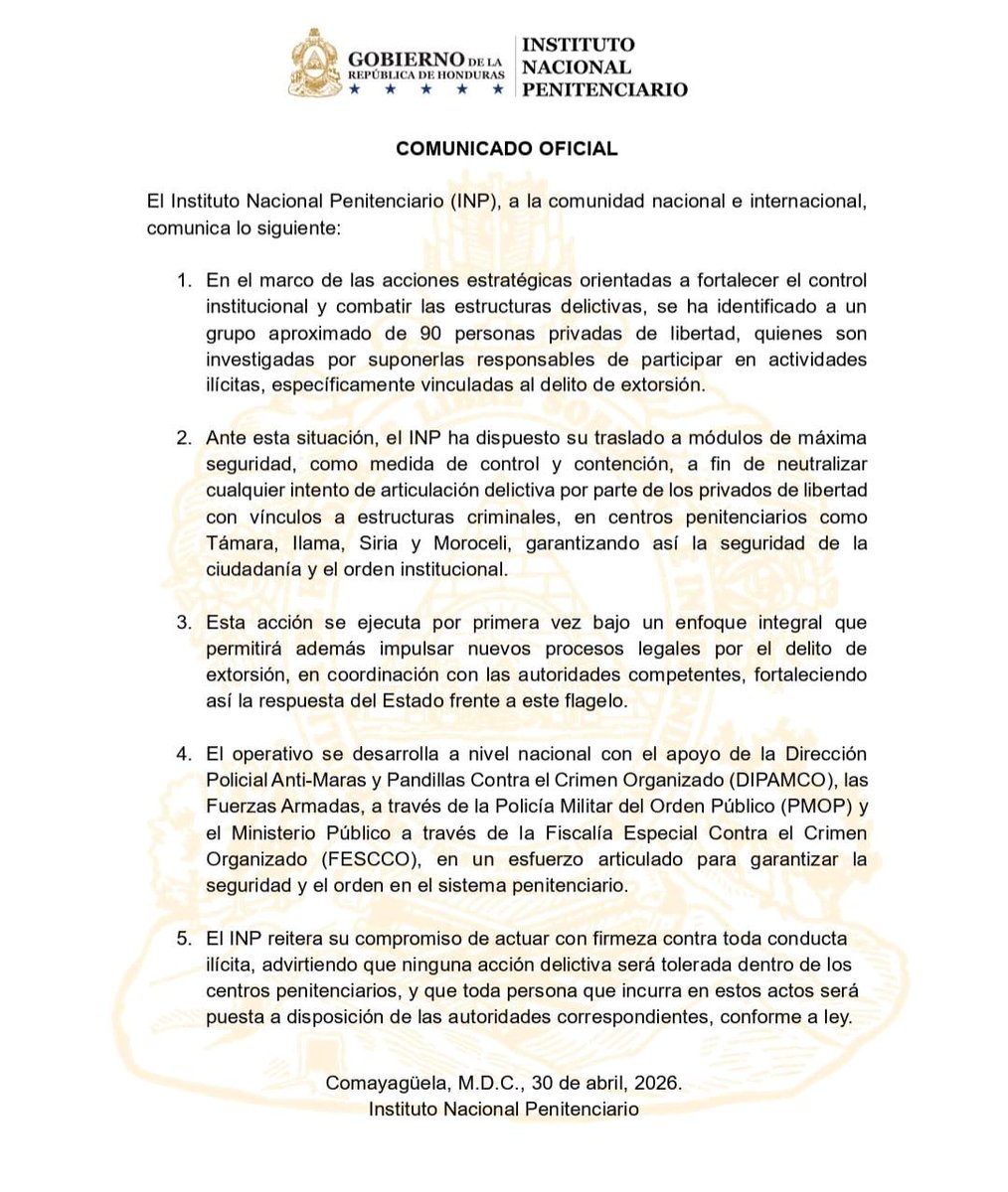 Instituto Nacional Penitenciario tweet media