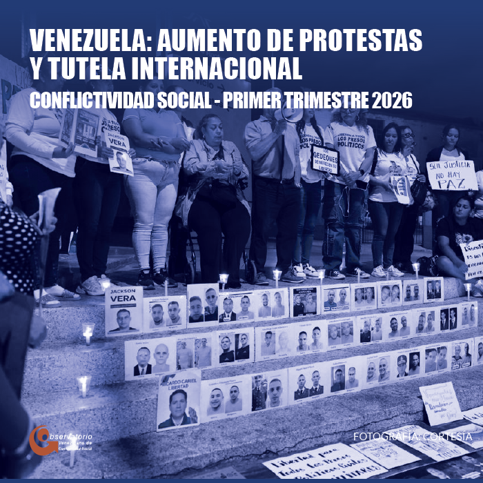 Publicamos nuestro #InformeTrimestralOVCS 2026

📌 1.926 protestas durante este trimestre
⭕️ 698 protestas por Derechos Económicos, Sociales, Culturales y Ambientales (Desca) y 1.228 protestas por Derechos Civiles y Políticos (DCP) lo que marca una tendencia en la espiral de