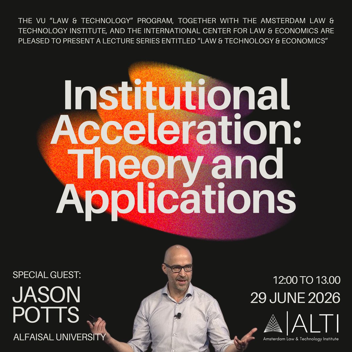 NetworkLawRev's tweet photo. What if the most important innovations of the next decade aren’t in technology, but in institutions themselves?

@profjasonpotts thinks they are. Come and listen to his provocative talk on i/acc.

Live talk + Q&amp;A with @profSchrepel 👇
https://t.co/cRiurUyovl https://t.co/J0uzOKs9Yq