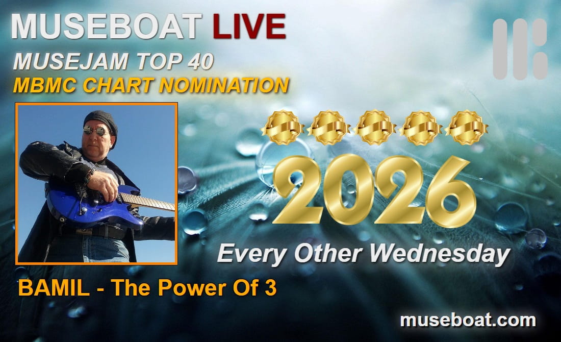 museboatlive's tweet image. #RETWEET Museboat Live at museboat.com presents MBMC Top 25 Chart for 04/29/26 # 12 BAMIL - The Power Of 3 museboat.com/artists/BAMIL.… @BamilMusic  @Bmusic369  CONGRATS!  VOTE again at museboat.com/top-25-nominat…  @ArtistRTweeters #MusicVibes