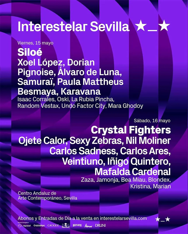 Achtungmag's tweet image. #festival #música #pop #rock #subnopop

10ª edición @InterestelarSev #Sevilla 

15 y 16 #mayo2026 @caac_sevilla 

@siloe_music @crystalfighters #Dorian @xoellopez @OjeteCalorGrupo 

achtungmag.com/interestelar-s…