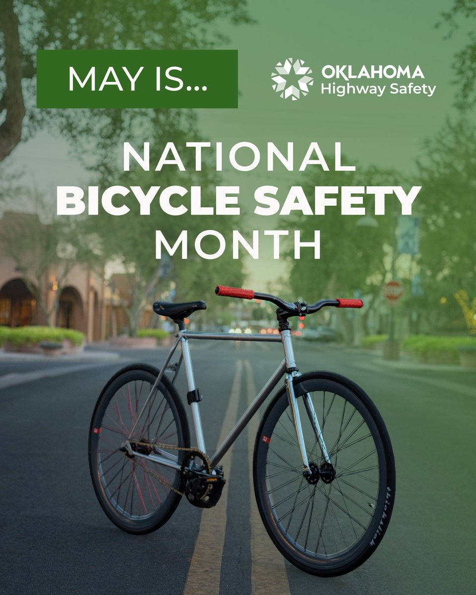 OkHighwaySafety's tweet image. May Is…

🛵#MotorcycleSafety Awareness Month
🚗National Youth Traffic Safety Month &amp;amp;
🚲National #BicycleSafety Month

The warmer months mean more of us will be sharing the road. Let’s help each other get home safe!

#DriveSafe #TeenDriver #TrafficSafety #PayAttention