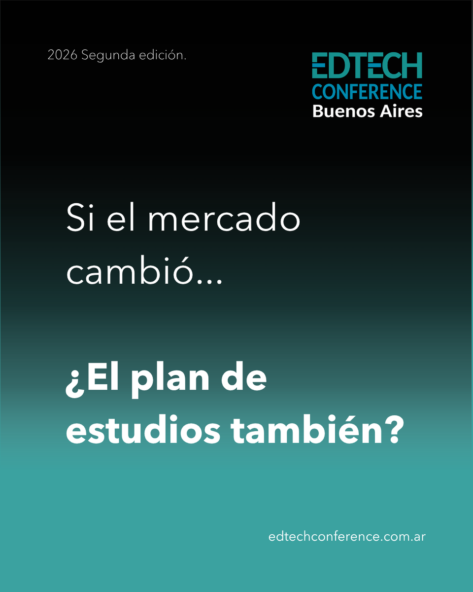 edtechconf_ar's tweet photo. Los empleadores piden habilidades que muchas carreras todavía no enseñan.
No es un problema de los estudiantes. Es un problema de diseño curricular.
¿Desde dónde está pensando tu institución este desafío?

📅 2 de septiembre | Palermo Chico https://t.co/rpSGc2v4vz