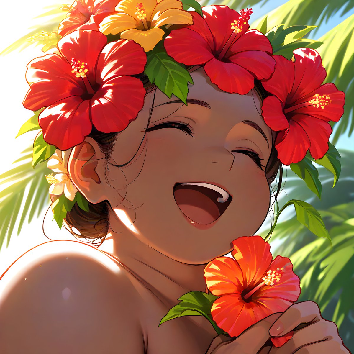ハイビスカス② #flower_head #AIart
